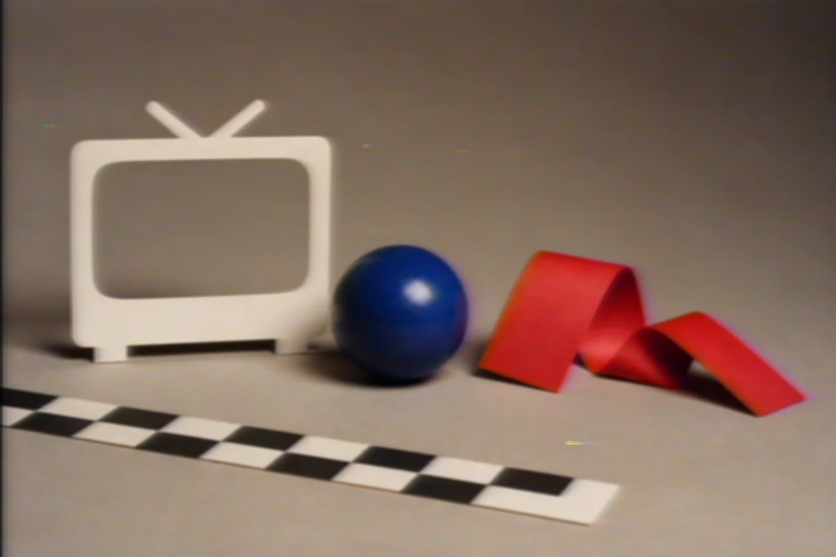 CRT TV output with softened horizontal detail and scanline behavior